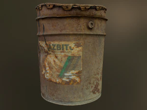 old rusty oil barrel can 3D Model