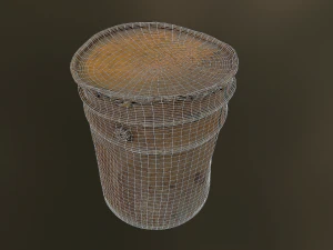 old rusty oil barrel can 3D Model