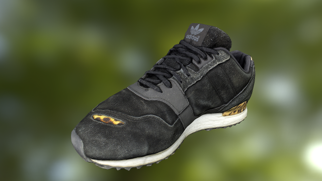 sneaker shoe low poly model Modello 3D .c4d .max .obj .3ds .fbx .stl .blend 