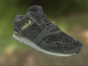 sneaker shoe low poly model Modello 3D