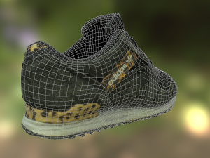 sneaker shoe low poly model Modello 3D
