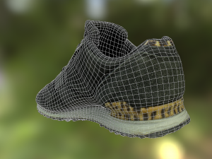 sneaker shoe low poly model Modello 3D