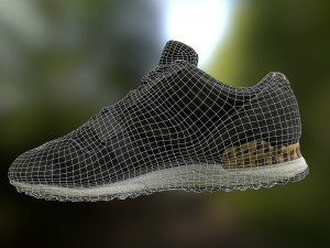 sneaker shoe low poly model Modello 3D