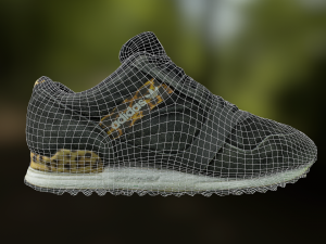 sneaker shoe low poly model Modello 3D