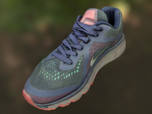 worn nike air shoe low poly model 3D Model