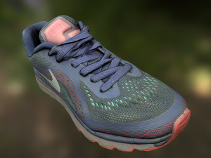 worn nike air shoe low poly model 3D Model