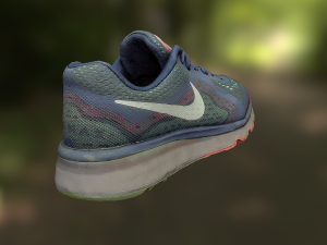 worn nike air shoe low poly model 3D Model