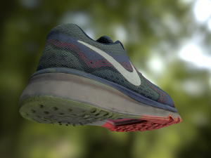 worn nike air shoe low poly model 3D Model