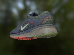 worn nike air shoe low poly model 3D Model
