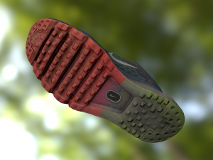 worn nike air shoe low poly model 3D Model