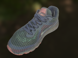 worn nike air shoe low poly model 3D Model