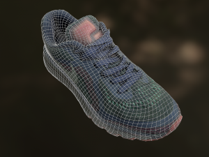 worn nike air shoe low poly model 3D Model