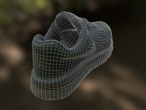 worn nike air shoe low poly model 3D Model