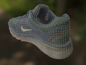 worn nike air shoe low poly model 3D Model