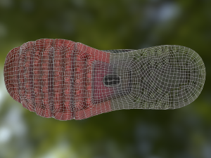 worn nike air shoe low poly model 3D Model