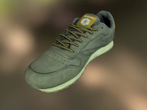 zapatilla reebok desgastada zapato modelo de baja poli Modelo 3D