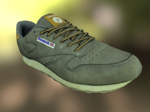 worn reebok sneaker shoe low poly model Modello 3D