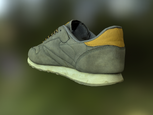 worn reebok sneaker shoe low poly model Modello 3D