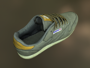 worn reebok sneaker shoe low poly model Modello 3D