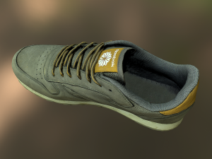 worn reebok sneaker shoe low poly model Modello 3D
