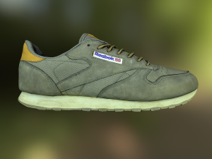 worn reebok sneaker shoe low poly model Modello 3D