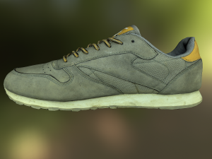 worn reebok sneaker shoe low poly model Modello 3D
