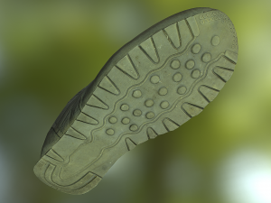 worn reebok sneaker shoe low poly model Modello 3D