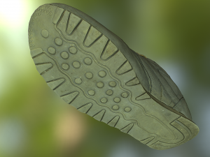 worn reebok sneaker shoe low poly model Modello 3D