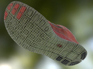 worn nike free run 3 sneaker shoe low poly model 3D Model