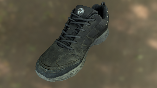 worn sneaker shoe low poly model 3D Model .c4d .max .obj .3ds .fbx .stl .blend
