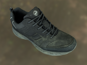 worn sneaker shoe low poly model 3D Model