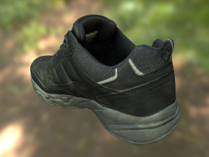 worn sneaker shoe low poly model 3D Model