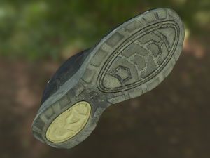 worn sneaker shoe low poly model 3D Model