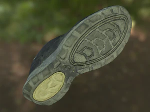 worn sneaker shoe low poly model 3D Model