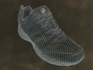 worn sneaker shoe low poly model 3D Model