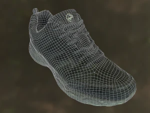 worn sneaker shoe low poly model 3D Model