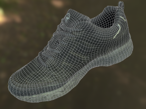 worn sneaker shoe low poly model 3D Model