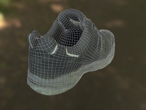 worn sneaker shoe low poly model 3D Model