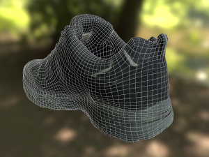 worn sneaker shoe low poly model 3D Model