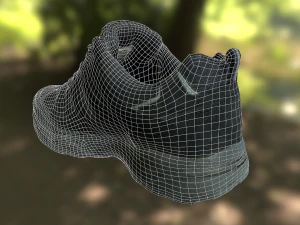worn sneaker shoe low poly model 3D Model