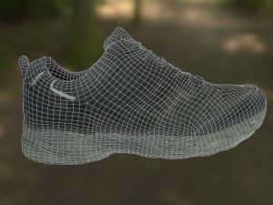 worn sneaker shoe low poly model 3D Model
