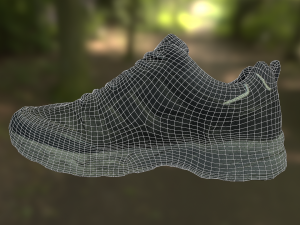 worn sneaker shoe low poly model 3D Model