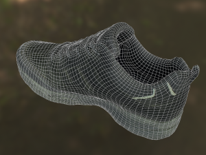 worn sneaker shoe low poly model 3D Model
