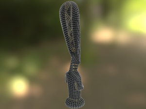 african tribe totem - statue low poly model Model 3D