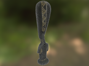 african tribe totem - statue low poly model Model 3D