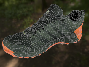 adidas sneaker shoe low-poly Modello 3D