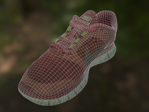 worn nike free run 3 sneaker shoe low poly model Modelo 3D