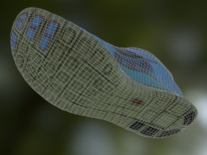 worn nike free run 3 sneaker shoe low poly model Modelo 3D