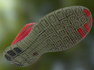 worn nike free run 3 sneaker shoe low poly 3D 模型