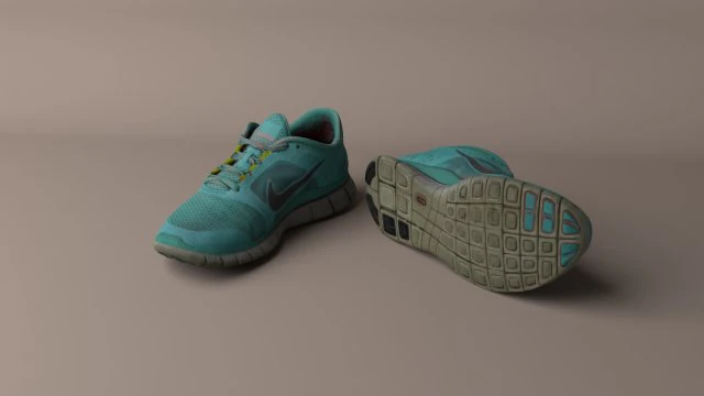 worn nike free run 3 sneaker shoe low poly 3D Model .c4d .max .obj .3ds .fbx .stl .blend 